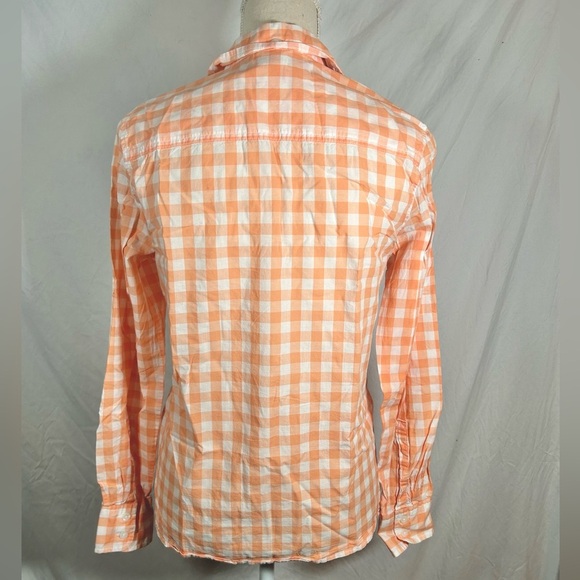 Patagonia Shirt Women's Orange‎ Gingham Long Sleeve Brookgreen Button Down XS - Picture 2 of 8